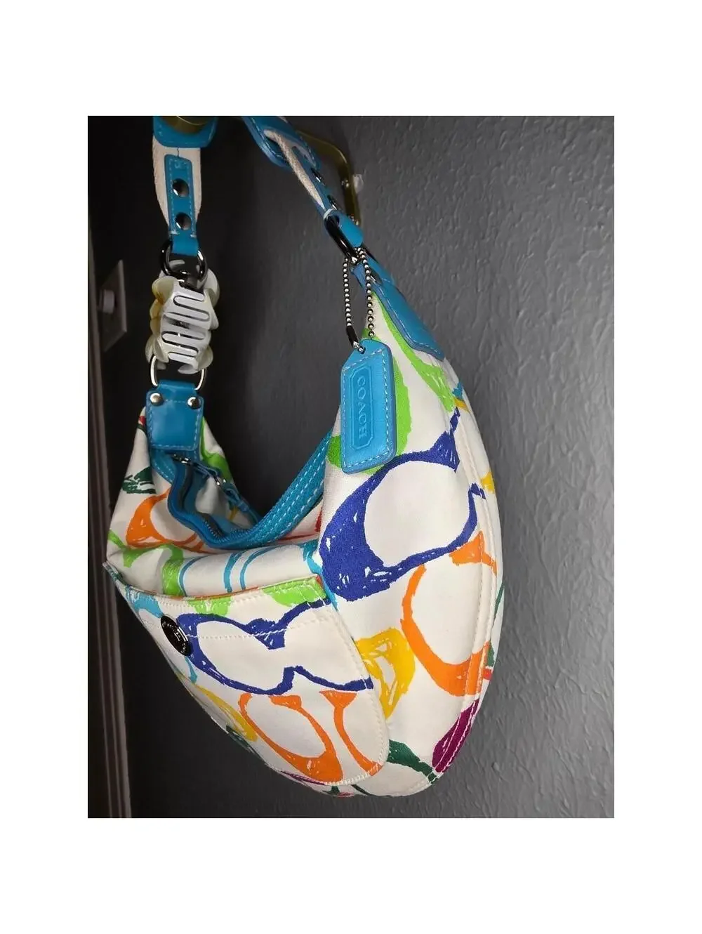 🍒 Coach Multicoloured Signature Scribble hobo bag🍒